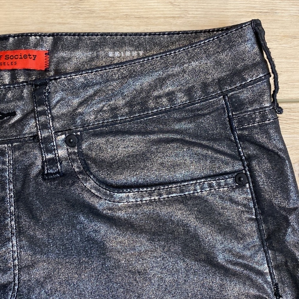Articles‎ Of Society Foil Coated Skinny Jeans Cyberpunk Whimsigoth Pants - Picture 5 of 17